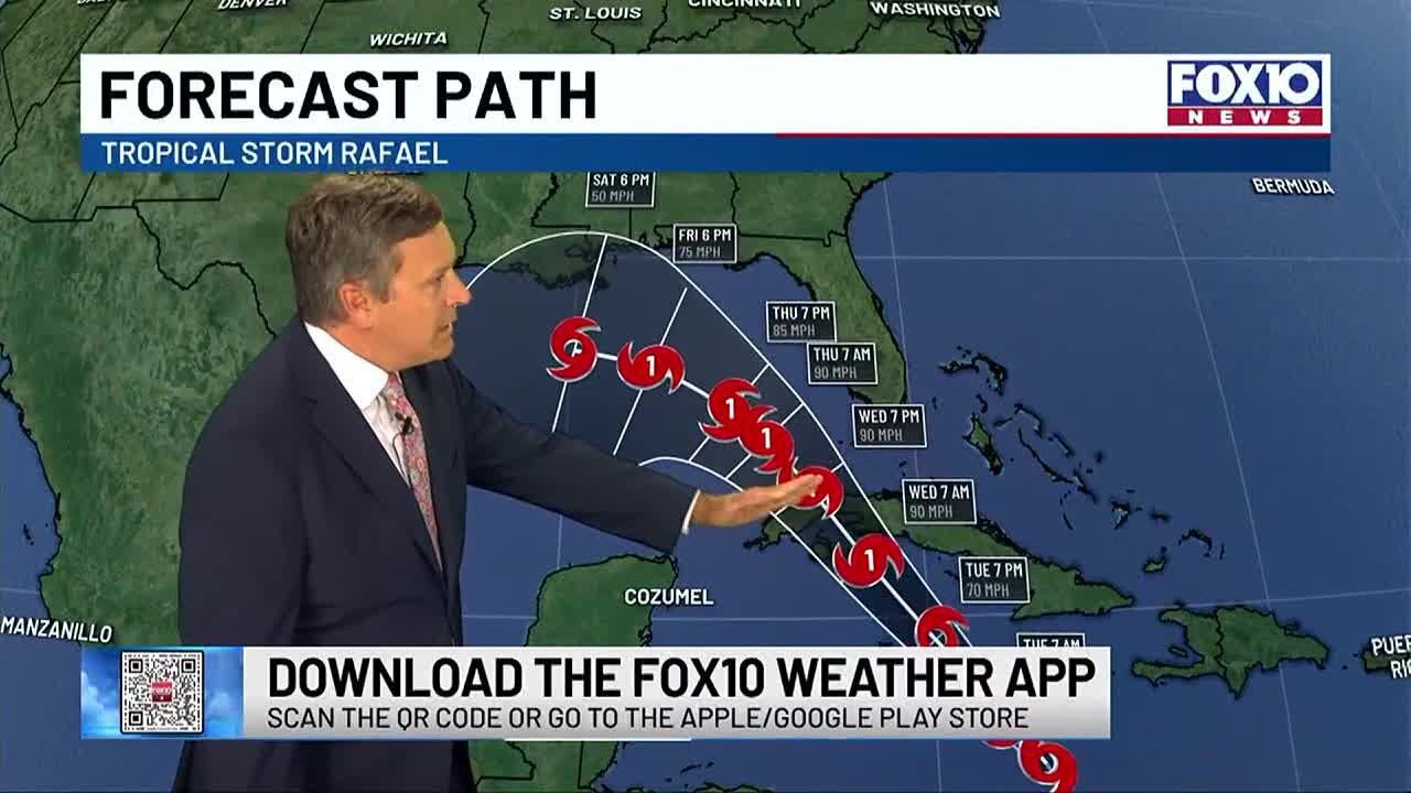 Tropical Storm Rafael expected to strengthen