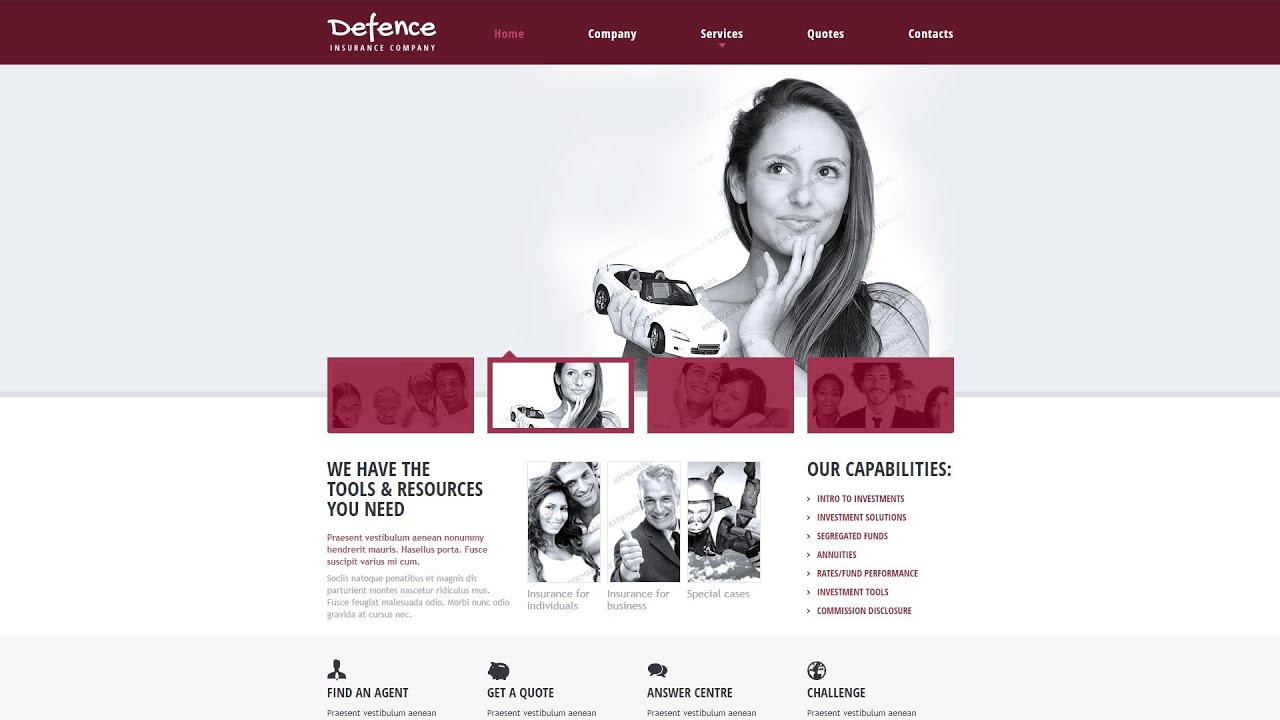 Insurance Responsive Website Template - 46001