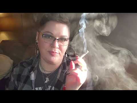 Smoke show- Vaping and smoking a cigarette