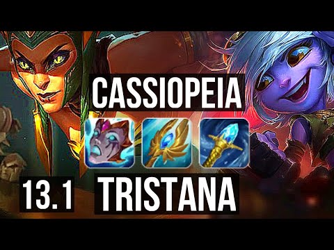 CASSIOPEIA vs TRISTANA (MID) | Rank 2 Cassio, 6 solo kills, 600+ games | EUW Grandmaster | 13.1