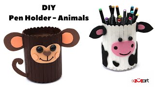 DIY Pen Holder - Animals - Easy Tutorial 