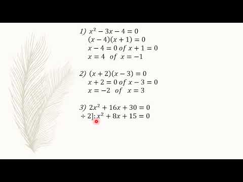 Graad 9 Wiskunde 20 Julie Kwadratiese vergelykings 20 tot 24 Julie