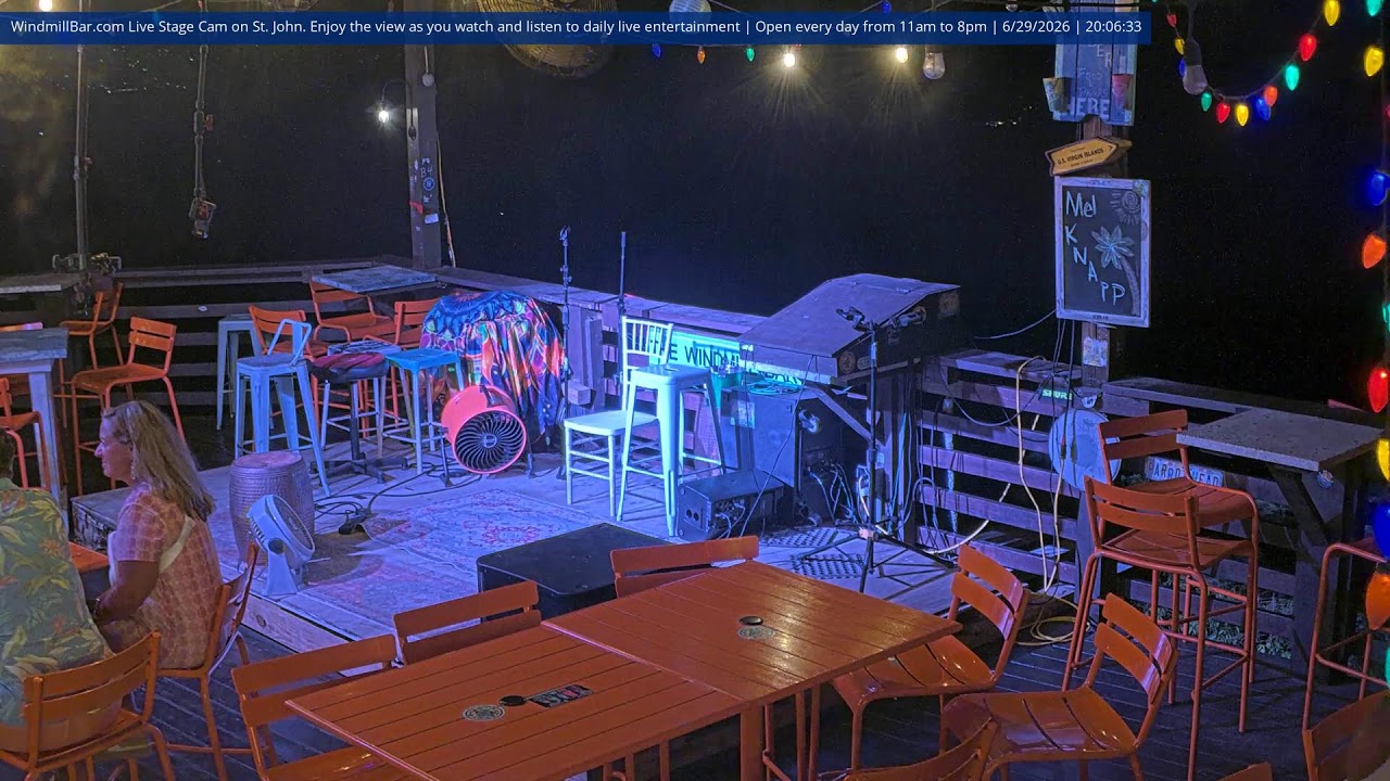 Live webcam view of Windmill Bar Live Music Stage Deck