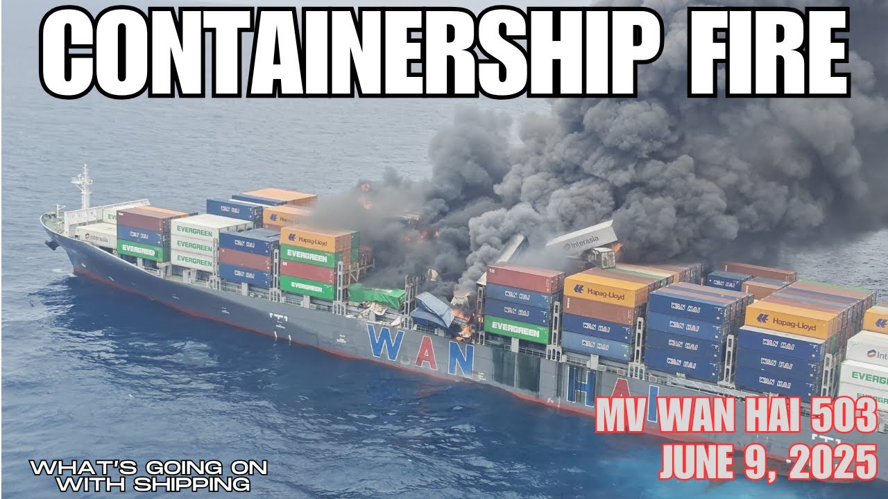 Containership Wan Hai 503 on Fire & Abandoned off the Coast of India | 18 Crew Rescued & 4 Missing