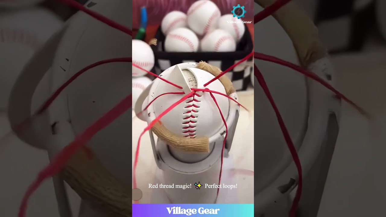 This Baseball Stitching is So HYPNOTIC! ⚾🧵 My New Zen Hobby! #baseballcraft #handmade #sports