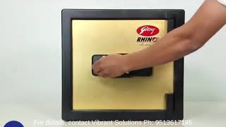 How to operate Godrej Rhino Electronic Home Safety Locker, PIN setup, battery change & deadlock open