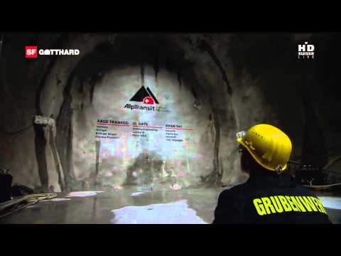 Gotthard / NEAT  Basistunnel Durchschlag in HD!