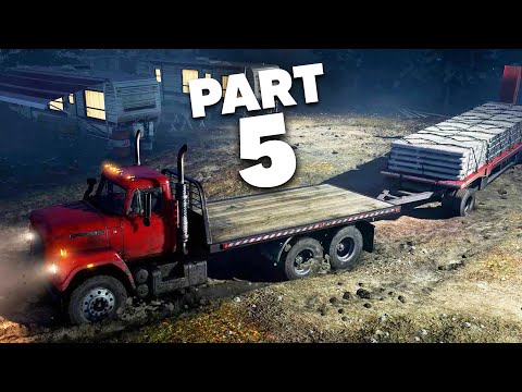 SNOWRUNNER Gameplay Walkthrough Part 5 - POWER LINES, MOUNTAIN BRIDGE & MORE