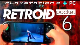 Retroid Pocket 6 (black; stick top): PS3 and PC (GameHub) gaming inc FF7R