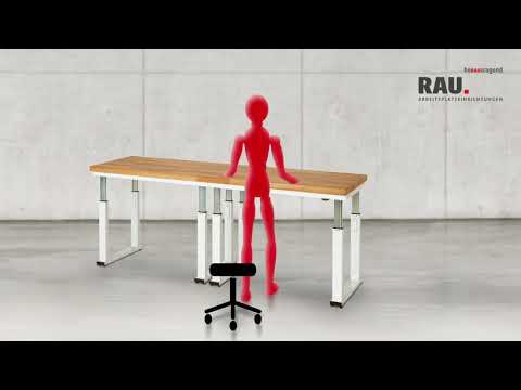 RAU - Elektrisch höhenverstellbare Werkbänke 600 der Serie adlatus - Breite 2500 und 3000 mm