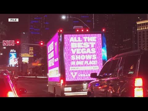 Clark County study says mobile billboards add to Strip traffic ...