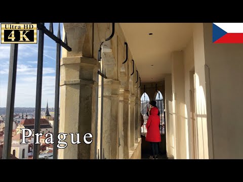🇨🇿Prague Winter Walk - Old Town Hall Tower -【4K 60fps】
