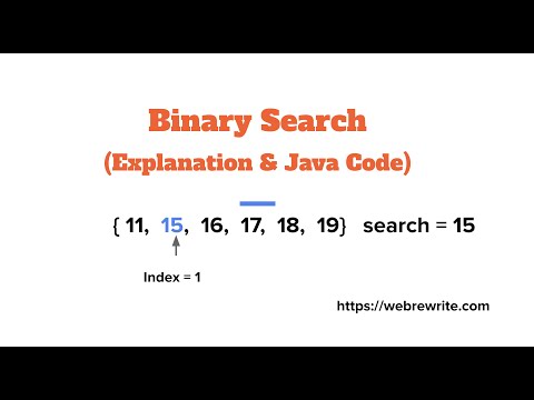 Binary Search Program in Java