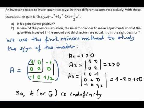 Sign of a restricted quadratic form
