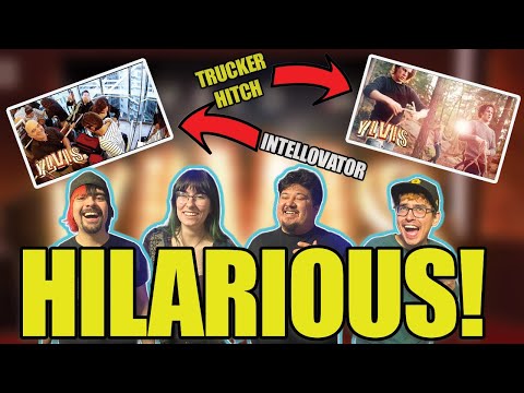 Ylvis skits and music | Americans react to I Kveld Med Ylvis | Intelevator and Truckers hitch