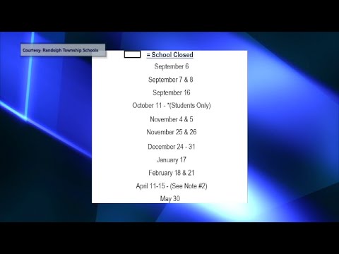 NJ Randolph School Board & Holiday Names Calendar