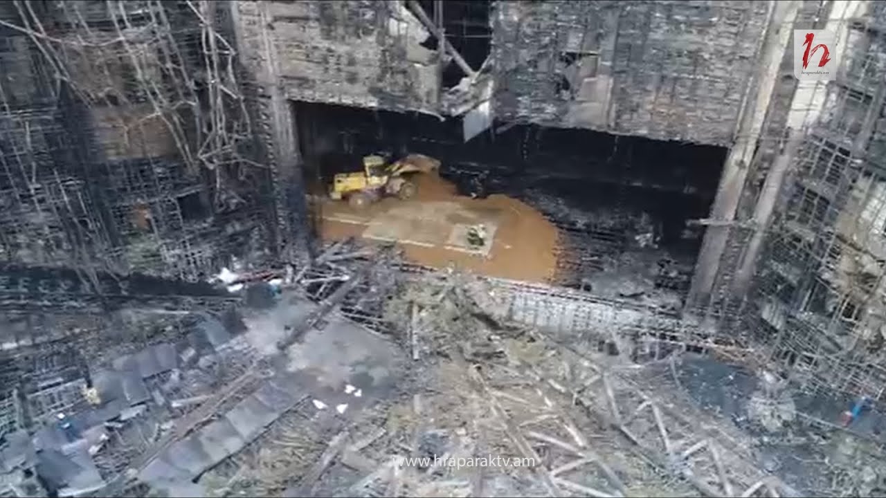 Կրոկուս Սիթի Հոլի դահլիճը՝ թռչնի թռիչքի բարձրությունից