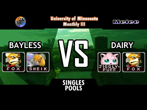 UoM-M3: Melee Pools - Bayless (Fox, Sheik) vs. Dairy (Jigglypuff, Fox)