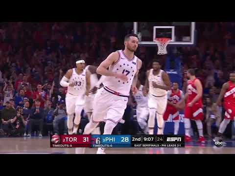 JJ Redick All Game Actions 05/05/2019 Toronto Raptors vs Philadelphia 76ers Game 4 Highlights