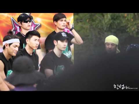 [FANCAM] 110915 KBS Dream Team Filming - Chansung (4B)