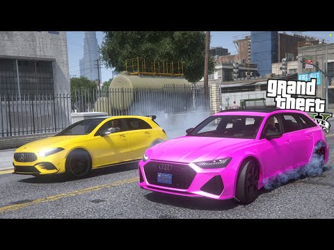 PORTO la mia AUDI RS6 ABT alle GARE CLANDESTINE - GTA 5 MOD VITA DA GANGSTER
