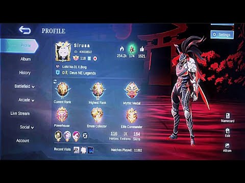 MLBB Profile edit | Dj odading mang oleh X bam digi digi bam | Preset