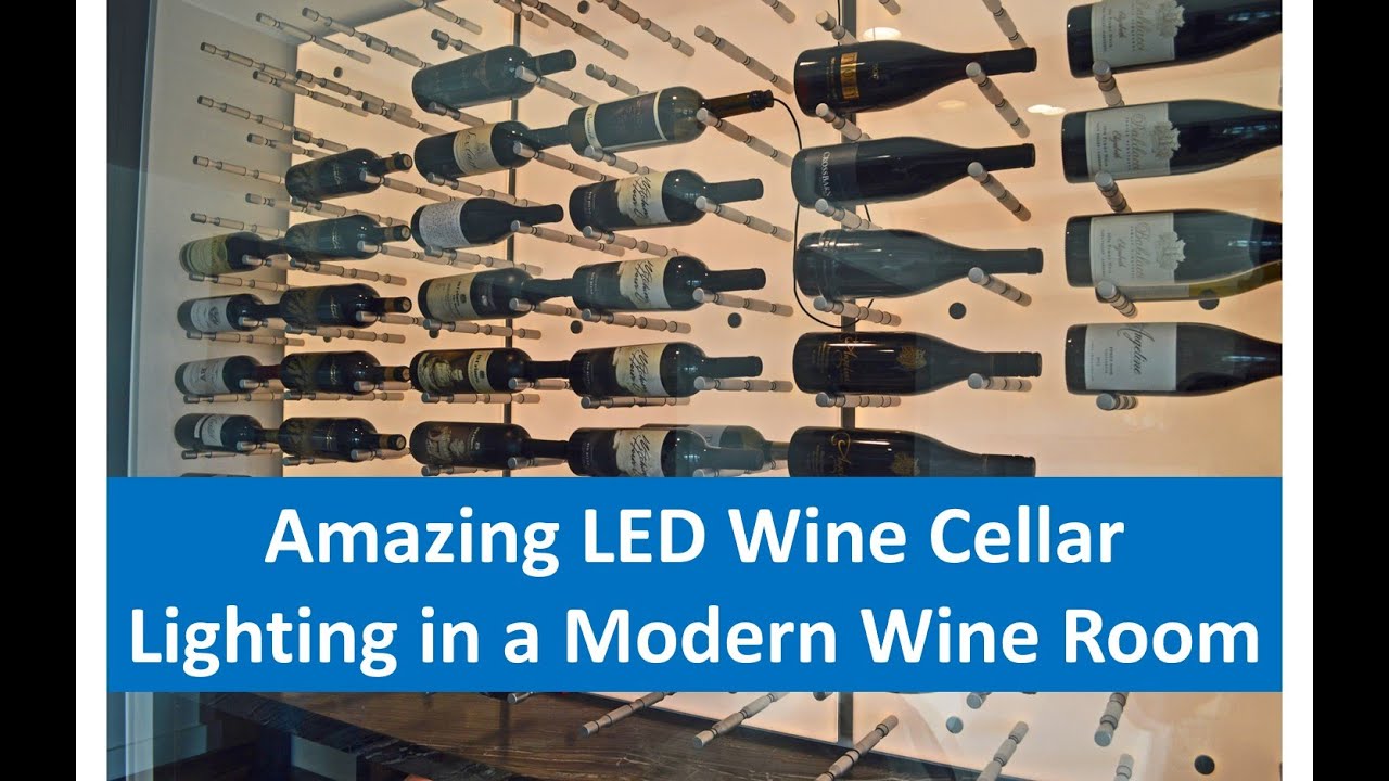 Stunning LED Wine Cellar Lighting in a Gorgeous Newport Beach Custom Wine Cellar