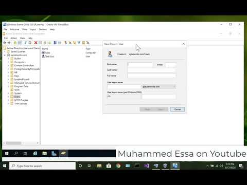 شرح 54 Microsoft Windows Server 2019 | Active Directory Add User ...