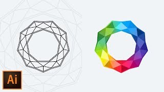 AMAZING Colorful Sparkling Ring ILLUSTRATOR CC Tutorial