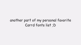personal favorite carrd fonts (2)