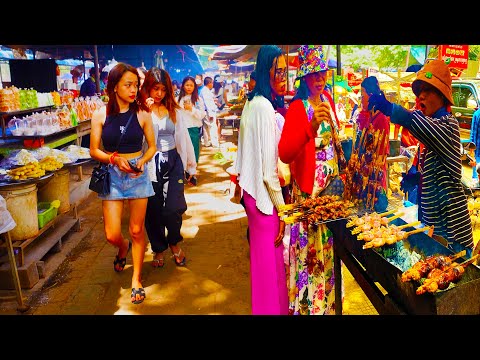 Food Rural TV, Cambodia Countryside Street Food Tour - Walking at Odong Resort Kandal Province