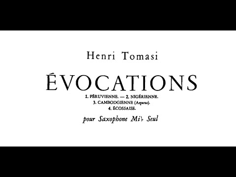"Evocations" pour Alto Saxophone Solo by Henri Tomasi (1901 - 1971)