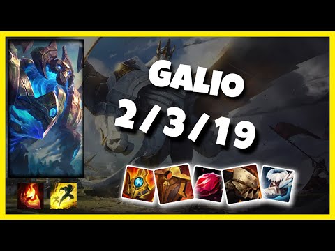 Galio Support 11.1 Challenger Gameplay Replay - S11 (2/3/19) - KOREAN