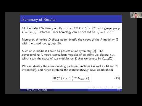 Boundary N=2 Theory, Floer Homologies, Affine Algebras, and the Verlinde Formula