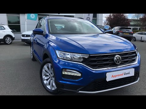 Approved Used Volkswagen T-Roc SE 1.0TSI in Ravenna Blue Metallic - DG68ZTN