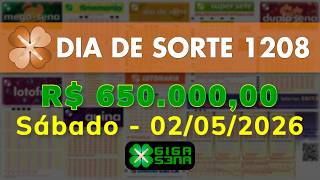 Resultado da Dia de Sorte 1208, Sábado, 02/05/2026