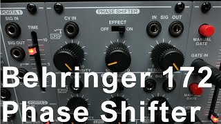 Video thumbnail for Behringer 172 Phase Shifter ~ awesome sounds & some background theory by synthe sizer83