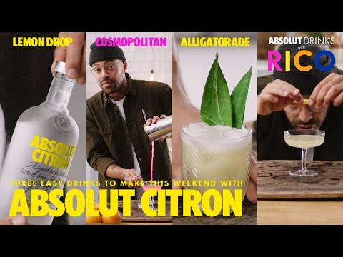 Top 3 Drinks with Absolut Citron | Absolut Drinks with Rico