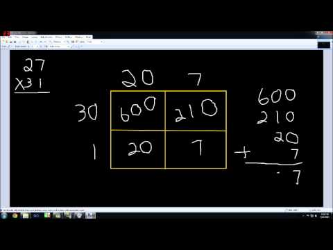 Box Method / Partial Products Multiplication training & PDF