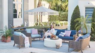 Frontgate x Sunbrella Rain Cushions | Sunnier Days Are Ahead