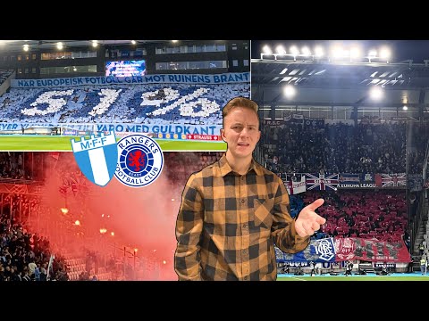 Chaos, Pyro, Friendship Tifo as Rangers Outclass Malmö | MALMÖ FF - RANGERS FC matchday experience