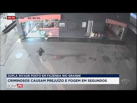 Dupla invade posto em Fazenda Rio Grande e foge em segundos
