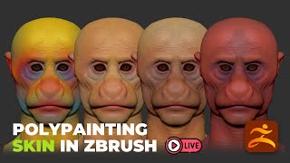 Polypainting Skin in ZBrush
