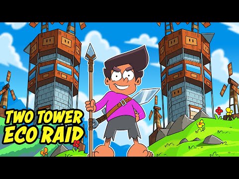 Finding Insane Loot by Eco Raiding these TWO TOWERS in Rust!!!