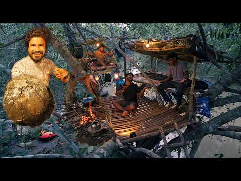 4 DAYS to Build an EPIC Treehouse Over a JUNGLE WATER DE*TH TRAP!