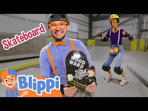 Blippi vs Meekah Skateboard Competition | Fun Sports Challenges for Kids