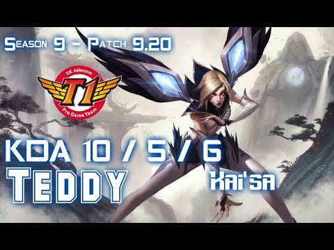 SKT T1 Teddy KAI'SA vs ASHE ADC - Patch 9.20 EUW Ranked
