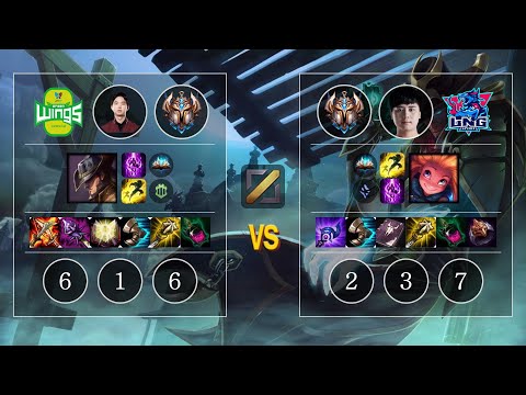 JAG Yaharong Twisted Fate vs LNG Maple Zoe Mid - KR Challenger Patch 10.11