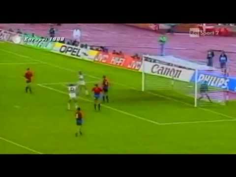 1988 Dinamarca 2 x 3 Espanha - Eurocopa 88 - Gols