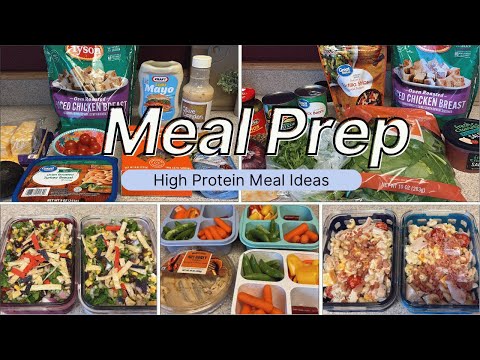 🔥 HIGH PROTEIN MEAL PREP | Club in a Tub, Fiesta Chicken Salad, Snack Bento Boxes 🥗 | Macros/WW
